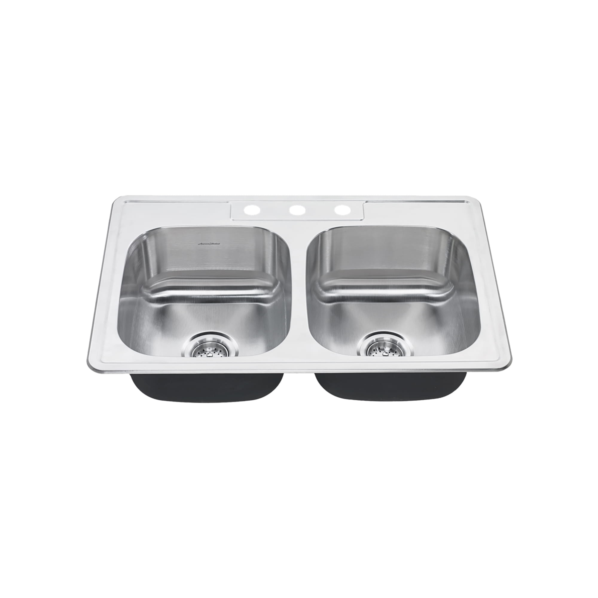 Colony™ 33 x 22-Inch Stainless Steel 3-Hole Top Mount Double-Bowl ADA Kitchen Sink